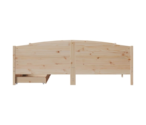 Estructura de cama sin colchón madera maciza de pino 180x200 cm