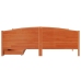 Cama sin colchón madera maciza de pino marrón cera 180x200 cm
