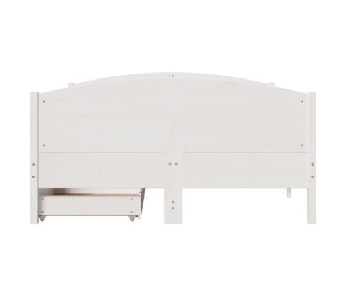 Estructura de cama sin colchón madera de pino blanco 135x190 cm