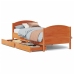 Estructura de cama sin colchón madera maciza marrón 75x190 cm