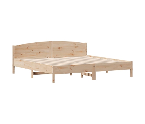 Estructura de cama sin colchón madera maciza de pino 200x200 cm