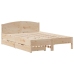 Estructura de cama sin colchón madera de pino maciza 120x200 cm