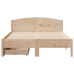 Estructura de cama sin colchón madera de pino maciza 120x200 cm