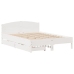 Estructura de cama sin colchón madera de pino blanca 140x190 cm