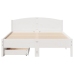 Estructura de cama sin colchón madera de pino blanca 140x190 cm