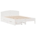 Estructura de cama sin colchón madera de pino blanco 135x190 cm