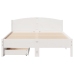 Estructura de cama sin colchón madera de pino blanco 135x190 cm