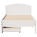 Estructura cama sin colchón madera maciza pino blanca 100x200cm