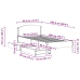 Estructura de cama sin colchón madera de pino marrón 90x200 cm