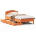 Estructura de cama sin colchón madera maciza marrón 75x190 cm