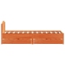 Estructura de cama sin colchón madera maciza marrón 75x190 cm