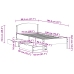Estructura de cama sin colchón madera maciza marrón 75x190 cm
