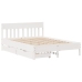 Estructura de cama sin colchón madera de pino blanca 150x200 cm