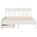 Estructura de cama sin colchón madera de pino blanca 150x200 cm