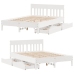 Estructura de cama sin colchón madera de pino blanca 150x200 cm