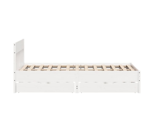 Estructura de cama sin colchón madera de pino blanca 120x200 cm