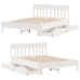 Estructura de cama sin colchón madera de pino blanca 120x200 cm