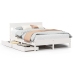 Estructura de cama sin colchón madera maciza blanca 120x190 cm
