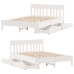 Estructura de cama sin colchón madera maciza blanca 120x190 cm