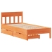 Estructura de cama sin colchón madera maciza marrón 90x190 cm