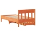 Estructura de cama sin colchón madera maciza marrón 90x190 cm