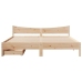 Estructura de cama con cajones madera maciza de pino 200x200 cm