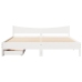 Estructura de cama cajones madera maciza pino blanco 180x200 cm