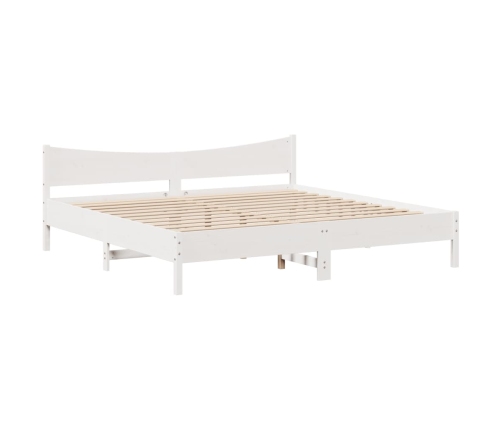 Estructura de cama cajones madera maciza pino blanco 180x200 cm