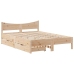 Estructura de cama con cajones madera maciza de pino 160x200 cm