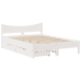 Estructura de cama con cajones madera de pino blanca 160x200 cm