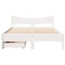 Estructura de cama con cajones madera de pino blanca 160x200 cm