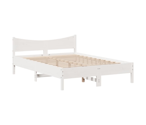 Estructura de cama con cajones madera de pino blanca 160x200 cm