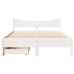 Estructura de cama con cajones madera de pino blanca 140x200 cm