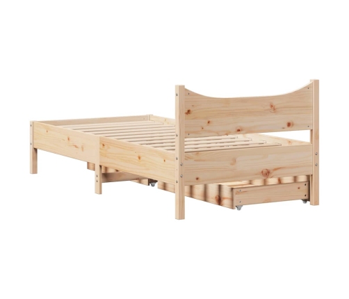 Estructura cama con cajones madera maciza pino 100x200 cm