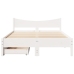 Estructura de cama con cojines madera de pino blanca 140x190 cm