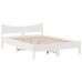 Estructura de cama con cojines madera de pino blanca 140x190 cm