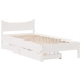 Estructura cama con cajones madera maciza pino blanca 90x190 cm