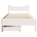 Estructura cama con cajones madera maciza pino blanca 90x190 cm