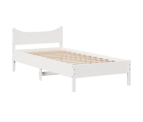 Estructura cama con cajones madera maciza pino blanca 90x190 cm