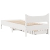 Estructura cama con cajones madera maciza pino blanca 90x190 cm