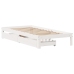 Estructura cama con cajones madera maciza pino blanco 75x190 cm