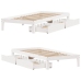 Estructura cama con cajones madera maciza pino blanco 75x190 cm