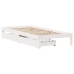 Estructura cama con cajones madera maciza pino blanca 90x190 cm