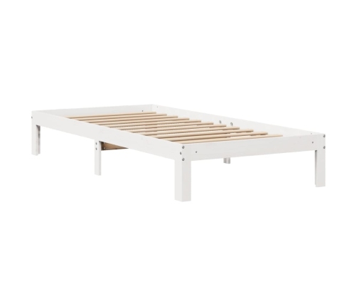 Estructura cama con cajones madera maciza pino blanca 90x190 cm