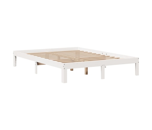 Estructura de cama con cajones madera pino blanco 120x190 cm