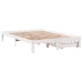 Estructura de cama con cojines madera de pino blanca 140x190 cm