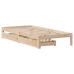 Estructura de cama con cajones madera maciza de pino 90x200 cm