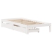 Estructura cama con cajones madera maciza pino blanco 90x200 cm