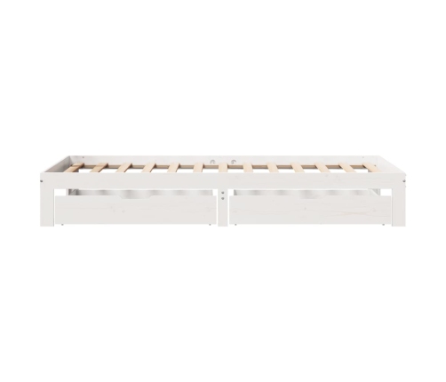 Estructura cama con cajones madera maciza pino blanco 90x200 cm