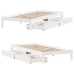 Estructura cama con cajones madera maciza pino blanco 100x200cm